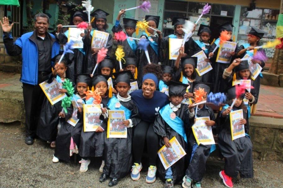 Graduation celebration for children supported through Yezelalem Minch