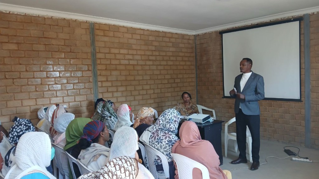 Health education session for beneficiaries at Akaki