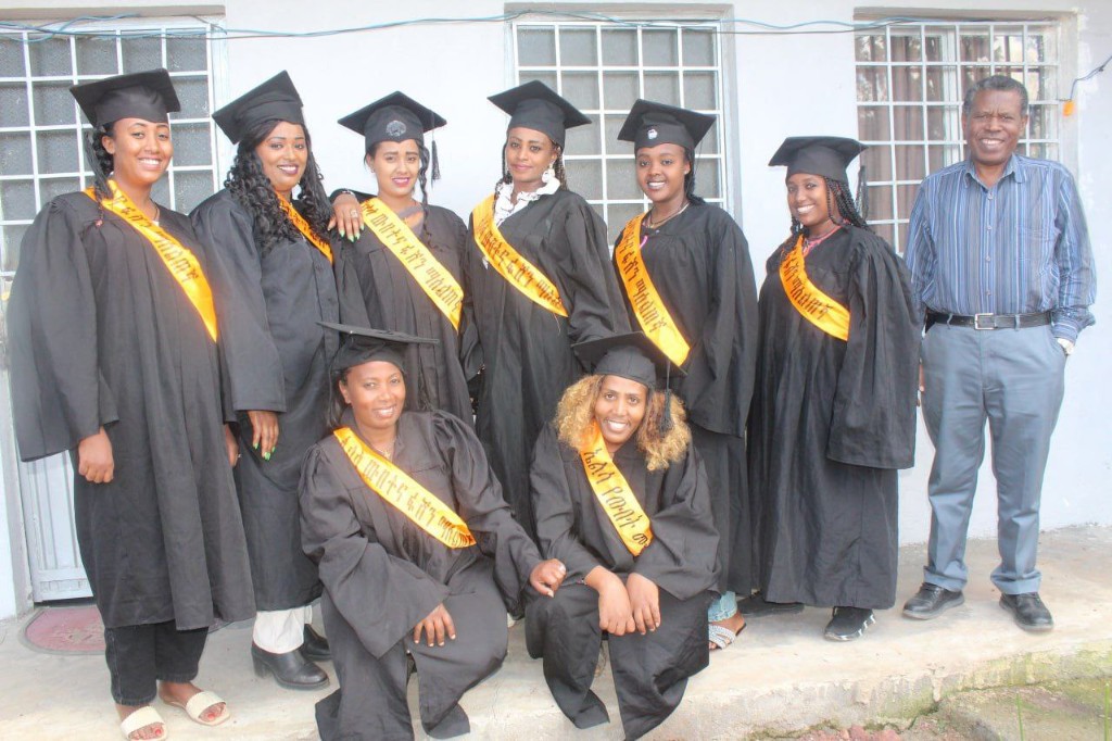 Hair and beauty program graduates celebrating completion